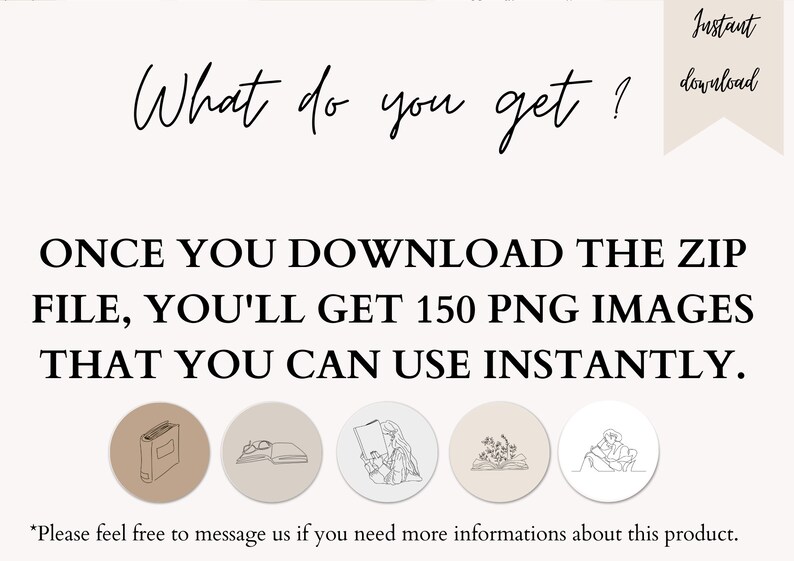 Books Instagram Highlight Covers 30 Books Line Art Etsy