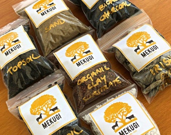 NUEVO kit de terrario de bricolaje 500 g • Tierra superior • Sustrato orgánico • Carbón biológico • Grava de roca irlandesa • Perlita • Arena • Elementos esenciales del kit de terrario