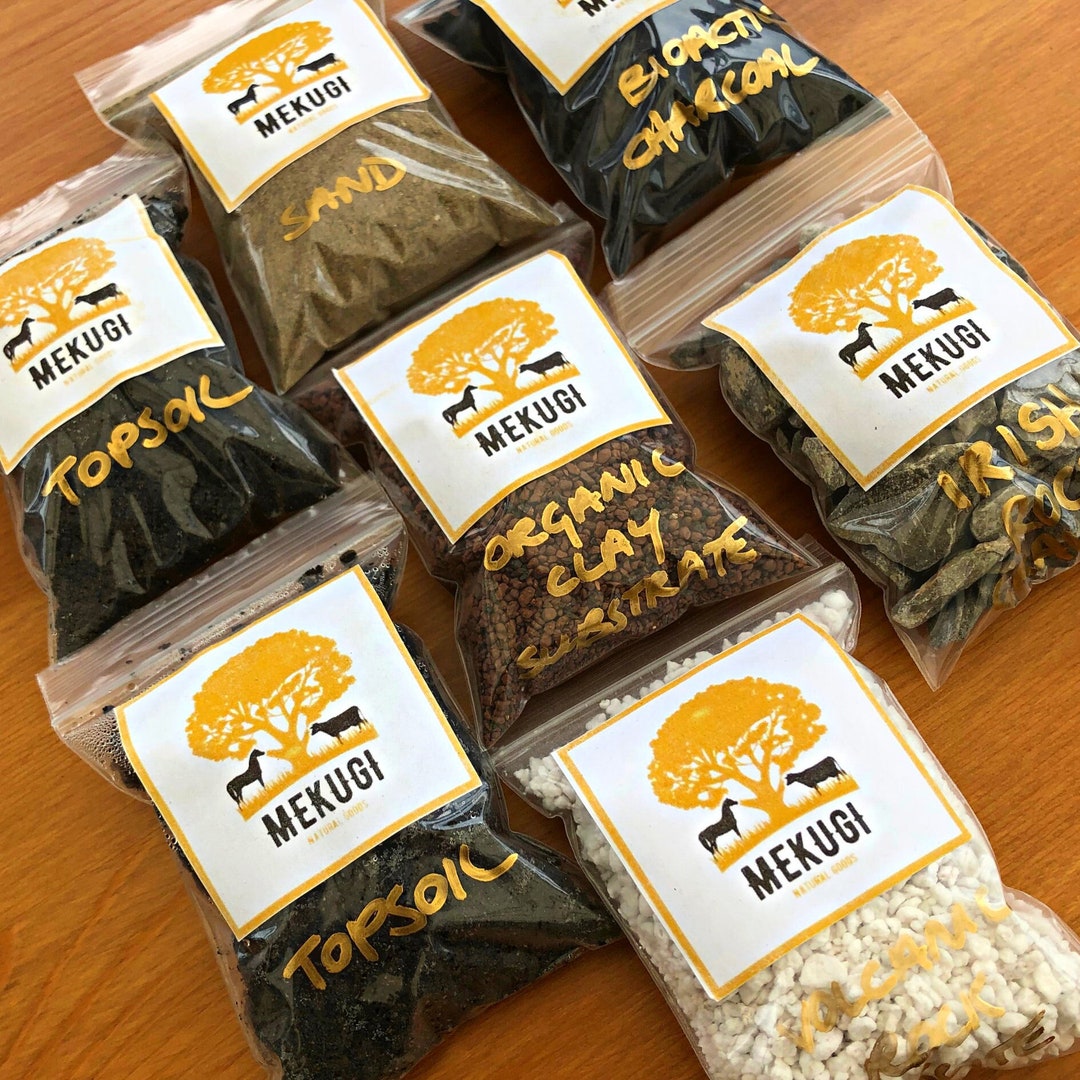 NEW DIY Terrarium Kit 500g Top Soil Organic Substrate Bio Charcoal Irish Rock Gravel Perlite