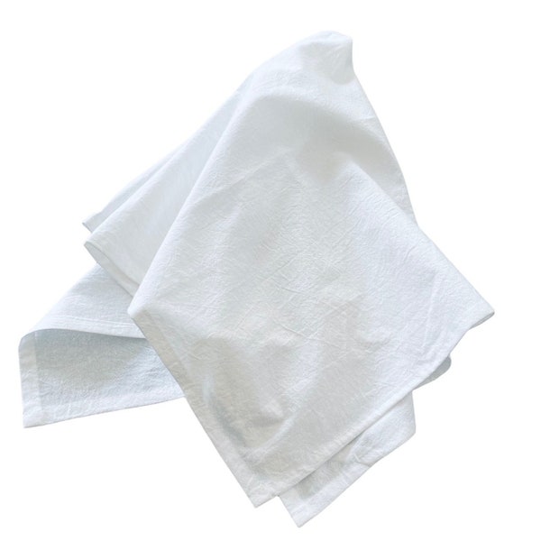 Craft Basics Deluxe Bright White Flour Sack Towel – 27″ x 27″