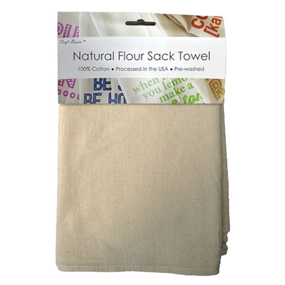 Craft Basics Irregular Natural Flour Sack Towel - 18 x 22