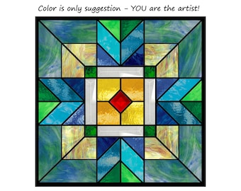 Southwest pattern for stained glass, mosaics, quilting, needle felting, resin art, needlepoint... printable PDF files and instant download.