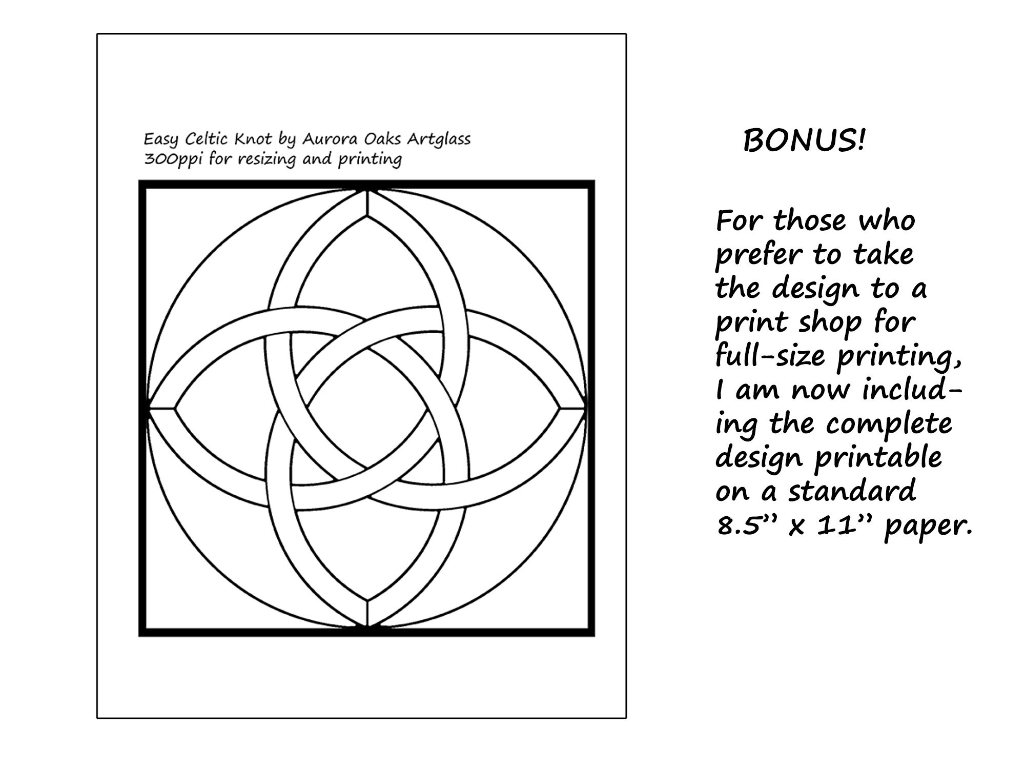 easy-celtic-knot-pattern-for-stained-glass-mosaics-quilting-needle-felting-needlepoint-printable-pdf-files-and-instant-download-etsy for Free Printable Celtic Knot Patterns Easy Celtic Knot Pattern for Stained Glass, Mosaics, Quilting, Needle Felting, Needlepoint... Printable PDF Files and Instant Download. - Etsy for Free Printable Celtic Knot Patterns