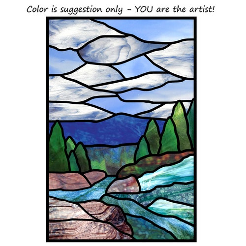 Celestial Stained Glass Pattern Etsy