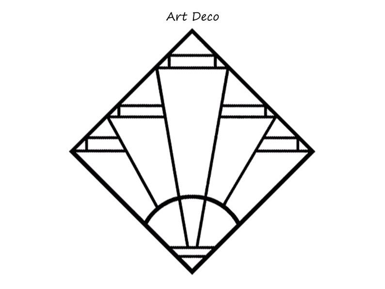 PATTERN Art Deco Stained Glass PDF Pattern Stained Glass - Etsy