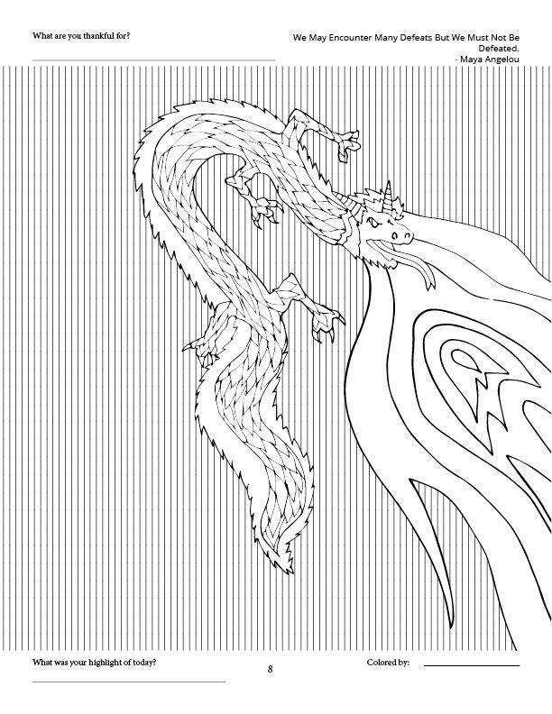 House of Dragons Adult Coloring Book, Eco-friendly Hard Copy With 20 ...