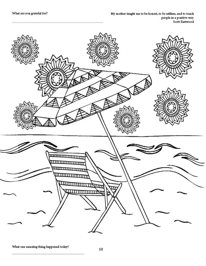 Summer Coloring Book Digital Download PDF File, Quote Coloring Pages