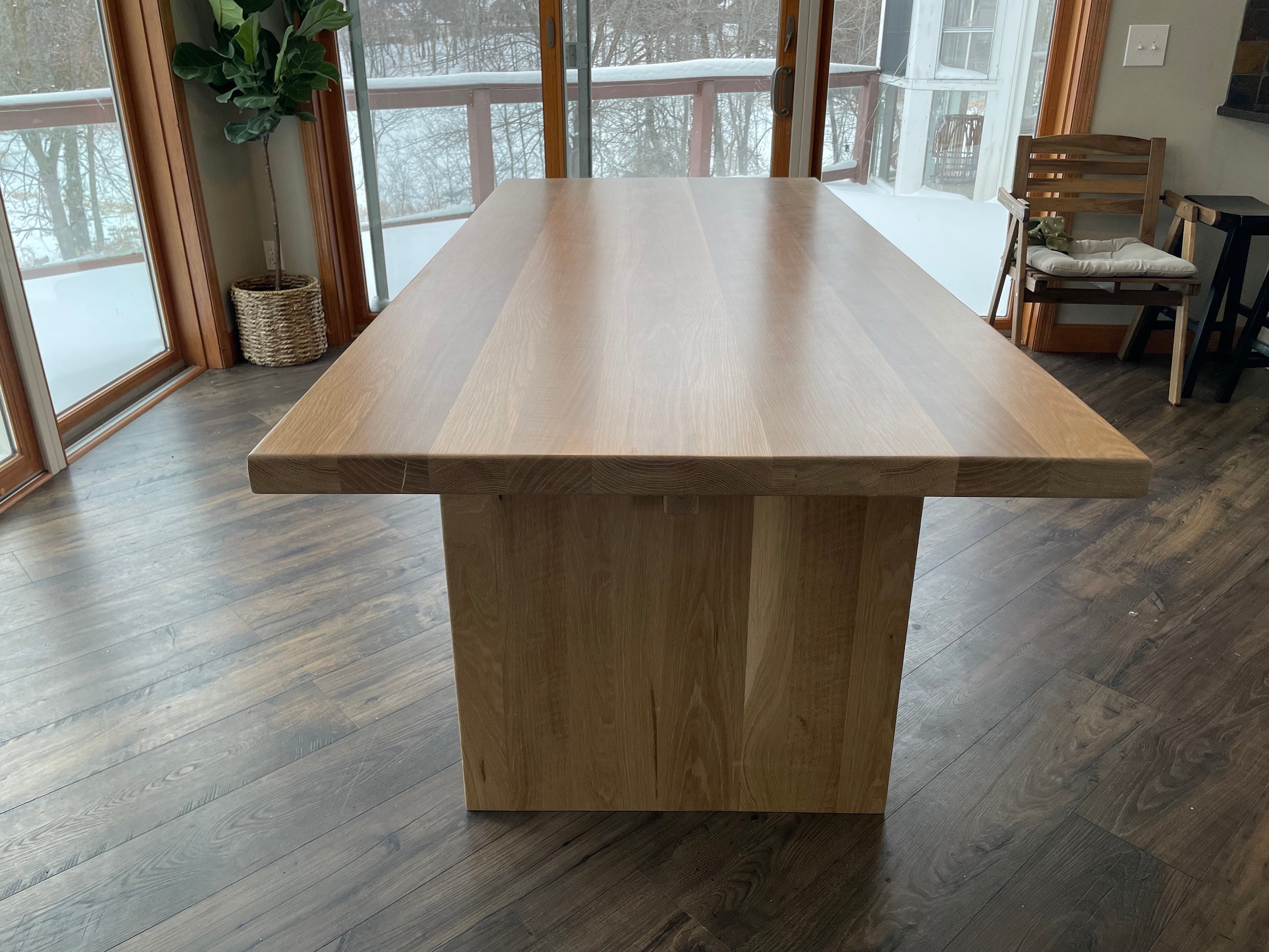 Solid White Oak Dining Table - Etsy