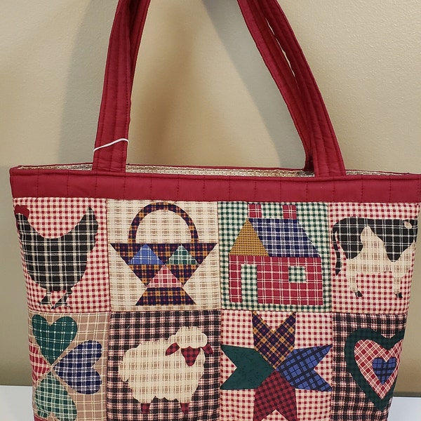 Quilted Tote Bag Etsy