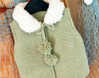 Precious Hand Knit Baby Sweater - All Seasons Cotton/Acrylic - Available for Custom Order