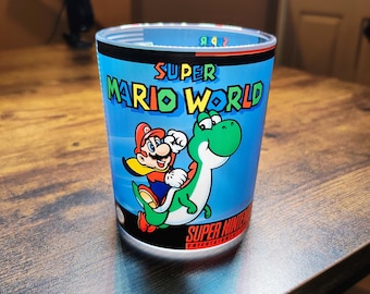 Super Mario World texturerat glas med whiskyglas
