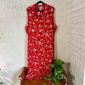 90s Vintage Red Dress - Etsy