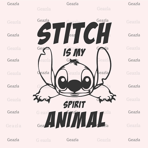 Stitch Is My Spırıt Anımal Svg, Cute Stitch Svg, Cricut Svg, Vinyl Cut, svg for Girls, printable file, Customized gift, png, eps, ai