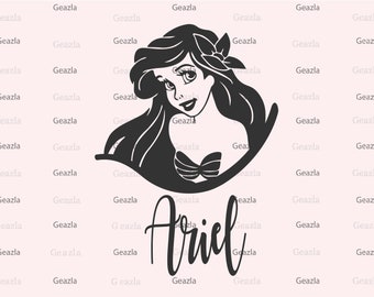 Little Mermaid Clipart Svg, Ariel Svg, Shirt Design, Tshirt Svg, Vinyl Cut, Svg files for Cricut, Customized gift svg, png, pdf, jpg, eps