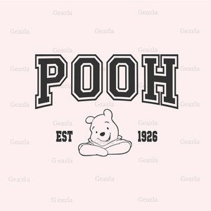 Pooh Svg, Svg file for cricut, cartoon vinyl cut, Printable svg file, sublimate svg, digital prints, personalized gift svg, gift for kids