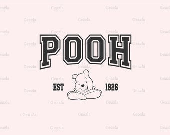 Pooh Svg, file Svg per cricut, taglio vinile cartone animato, file svg stampabile, svg sublimato, stampe digitali, regalo personalizzato svg, regalo per bambini