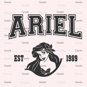 Little Mermaid Ariel Svg, Ariel clipart, corte de vinilo, archivo Svg para cricut, archivo svg imprimible, silueta svg, impresión digital, archivo de corte digital