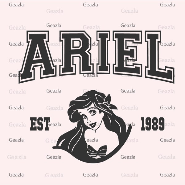 Little Mermaid Ariel Svg, Ariel clipart, vinyl cut, Svg file for cricut, Printable svg file, silhouette svg, digital print, digital cut file