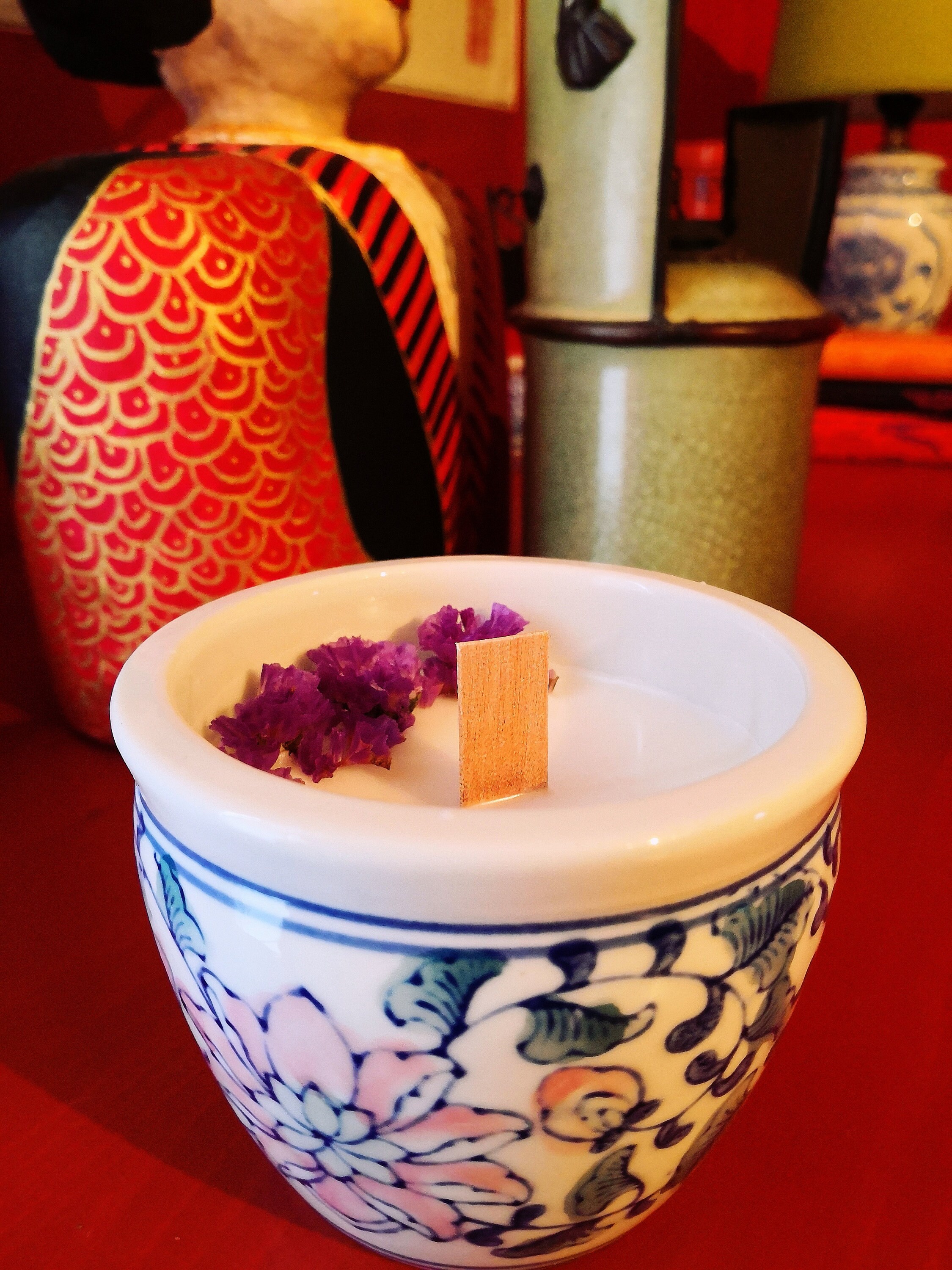 Bougie Mousson Bleue en Cire Végétale