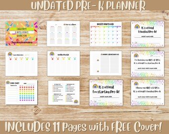 Planificador de educación en casa editable, páginas de plan de lecciones sin fecha, plan de lecciones personalizable para preescolar, planificador de educación en casa con descarga digital, planificador de lecciones