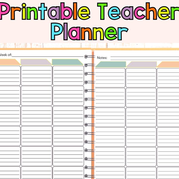 Teacher Planner 2022-2023, Lesson Planner Printable, Academic Planner, Classroom Roster, Agenda, Letter Size, A5