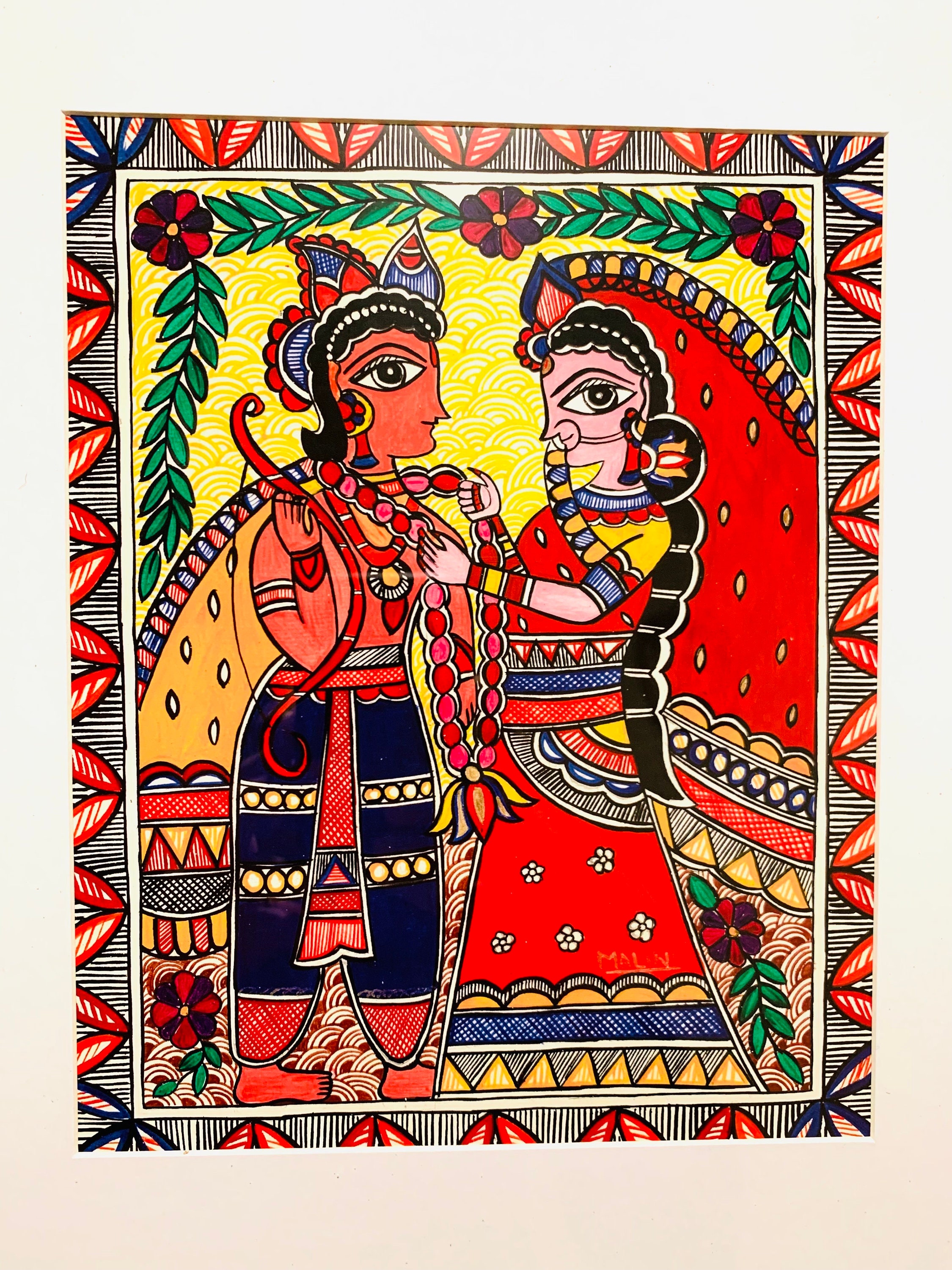 Madhubani Painting,ramsita Painting Original Art, Folk Art Original ...