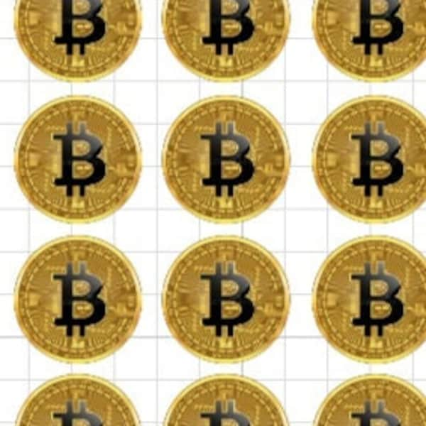 Bitcoin edible wafer cake cupcake topper