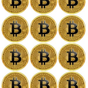 Bitcoin essbarer Oblaten Kuchen Topper