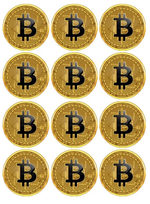 Stickers Bitcoin Dorés - Au Choix 5cm Ou 10cm, Autocollants Muraux, Fabriqué En France