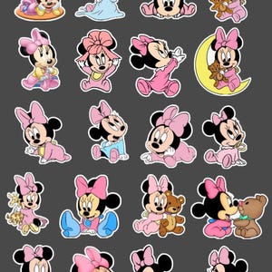 Minnie Mouse baby edible wafer cake topper/ cupcake topper