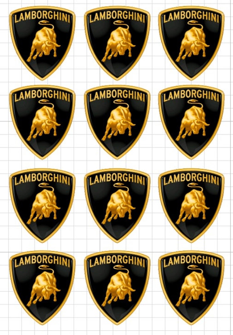 Lamborghini Logo Wafer Paper Cake/ Cupcake Topper - Etsy