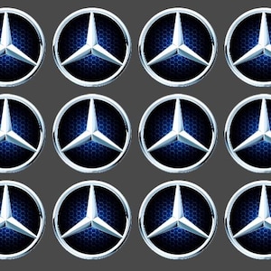 Mercedes-Benz edible wafer cake, cupcake topper pre-cut