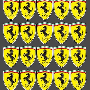 Topper per torta/cupcake in carta ostia Logo Ferrari Logo Scuderia