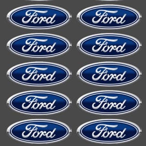 Ford logo edible wafer cupcake, cake topper precut