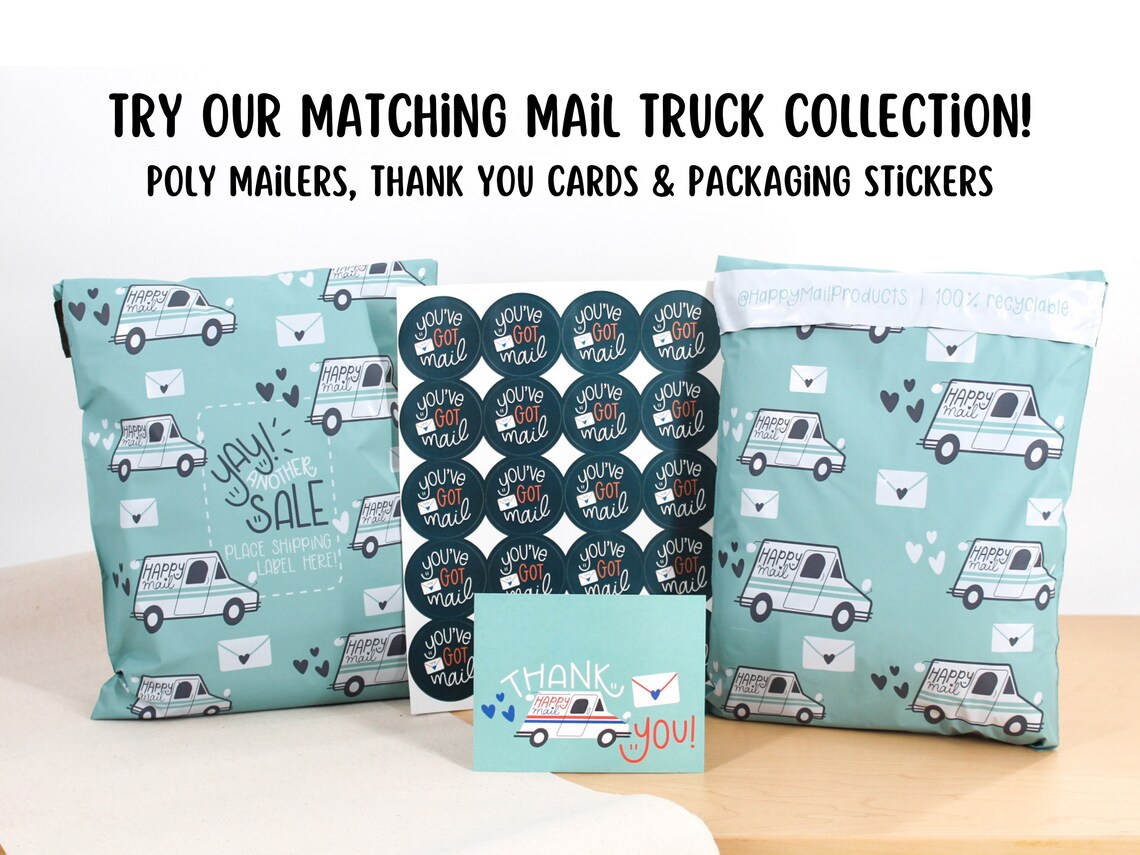 HAPPY MAIL TRUCK Poly Mailers 10x13 25100 Count Etsy