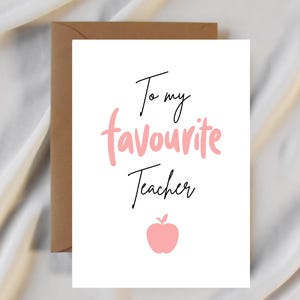 Lieblingslehrer - personalisiert - Personalisierte Karte für Lehrer - Danke Lehrer - Schule