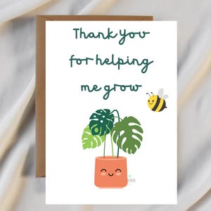 Obrigado por me ajudar a desenvolver cartão - agradecimento ao professor - personalizado - cartão personalizado para professor - agradecimento de fim de ano
