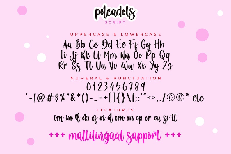 Mark Script Font Polcadots Font, Handwritten Font, Script Font, Handwriting Font ...