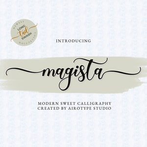Magista Font, Swash Font, Tail Font, Font with Tail, Swoosh Font, Bouncy Font, Wedding Font, Cricut Font, Swashy Font, Cursive Font
