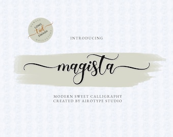 Magista Font, Swash Font, Tail Font, Font with Tail, Swoosh Font, Bouncy Font, Wedding Font, Cricut Font, Swashy Font, Cursive Font