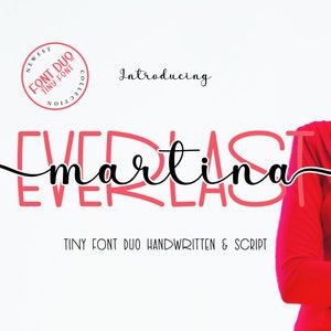 Everlast Martina Font, Handwritten Font, Swash Font, Font with Tail, Wedding Font, Cursive Font, Cute Fun Font, Cricut Font, Bouncy Font
