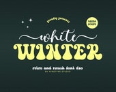 White Winter Font, Retro Font, Vintage Font, Groovy Font, Script Font, Handwritten Font, Tail Font, Swash Font, Wedding Font, Cricut Font