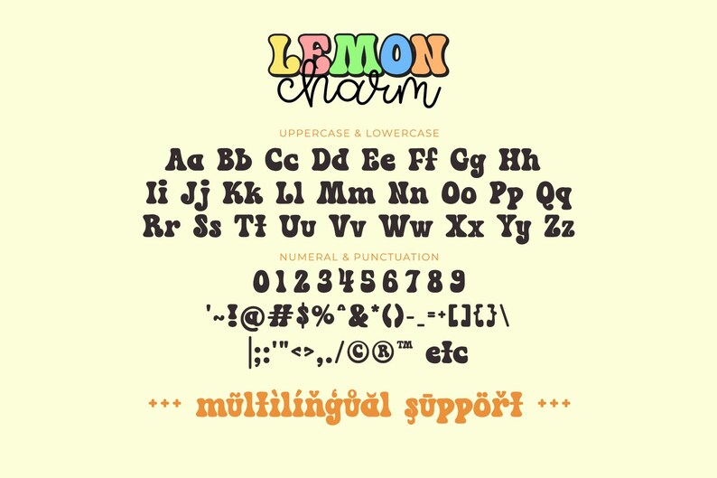 Lemon Cursive Lemon Charm Font Duo, Display Font, Handwritten Font, Cute Font ...