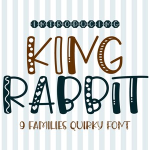 King Rabbit Font, Handwritten Font, Playful Font, Cricut Font, Procreate Font, Kids Font, Script Font, Teacher Font, Handdrawn Display Font