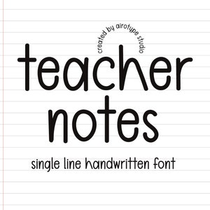 Police des notes de l'enseignant, police manuscrite, police de script, police d'écriture manuscrite, police pour enfants, police de l'enseignant, police de l'école, police mignonne, police à une seule ligne