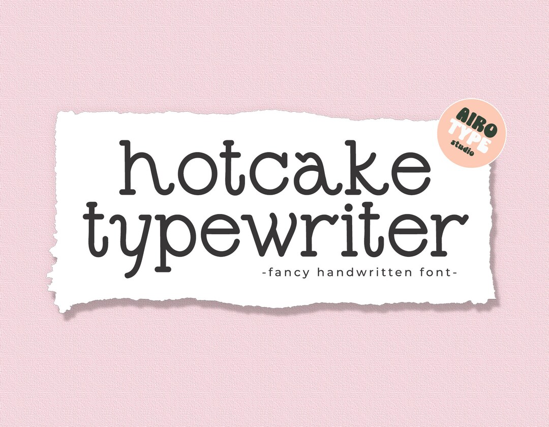 Hotcake Typewriter Font, Handwritten Font, Handwriting Font, Serif Font