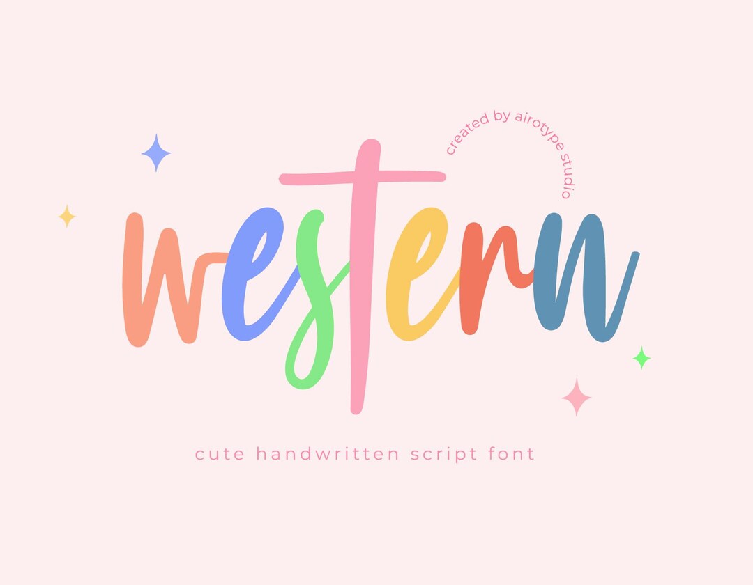 Western Font, Handwritten Font, Script Font, Handwriting Font, Cursive ...
