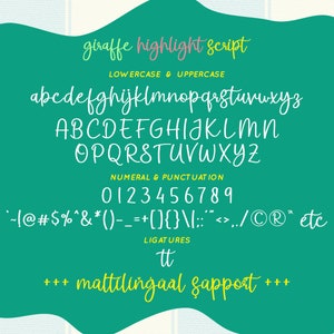 Highlights Cursive Font Giraffe Highlight Font Duo, Handwritten Font, Script Font, Wedding Font ...