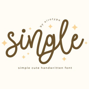 Single Font, Handwritten Font, Handwriting Font, Script Font, Cursive Font, Simple Font, Monoline Font, Single Line Font, Signature Font