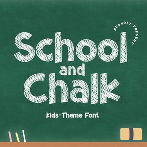 School and Chalk Font, Sketch Font, Display Font, School Font, Kids Font, Teacher Font, Children Font, Cricut Font, Canva Font, Cute Font
